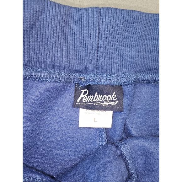 Pembrook Blue Floral Embroidered Sweatshirt Jogger Pants Set Women's Size L NWT - Picture 10 of 12